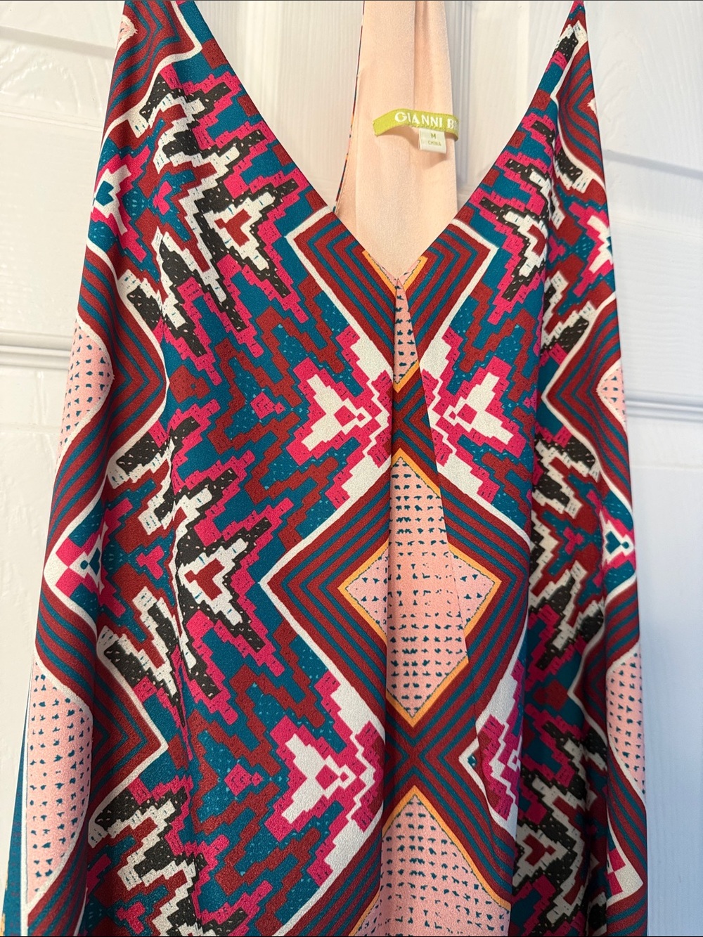 Gianni Bini Multicolor Geometric Midi Slip Dress - Picture 3 of 6